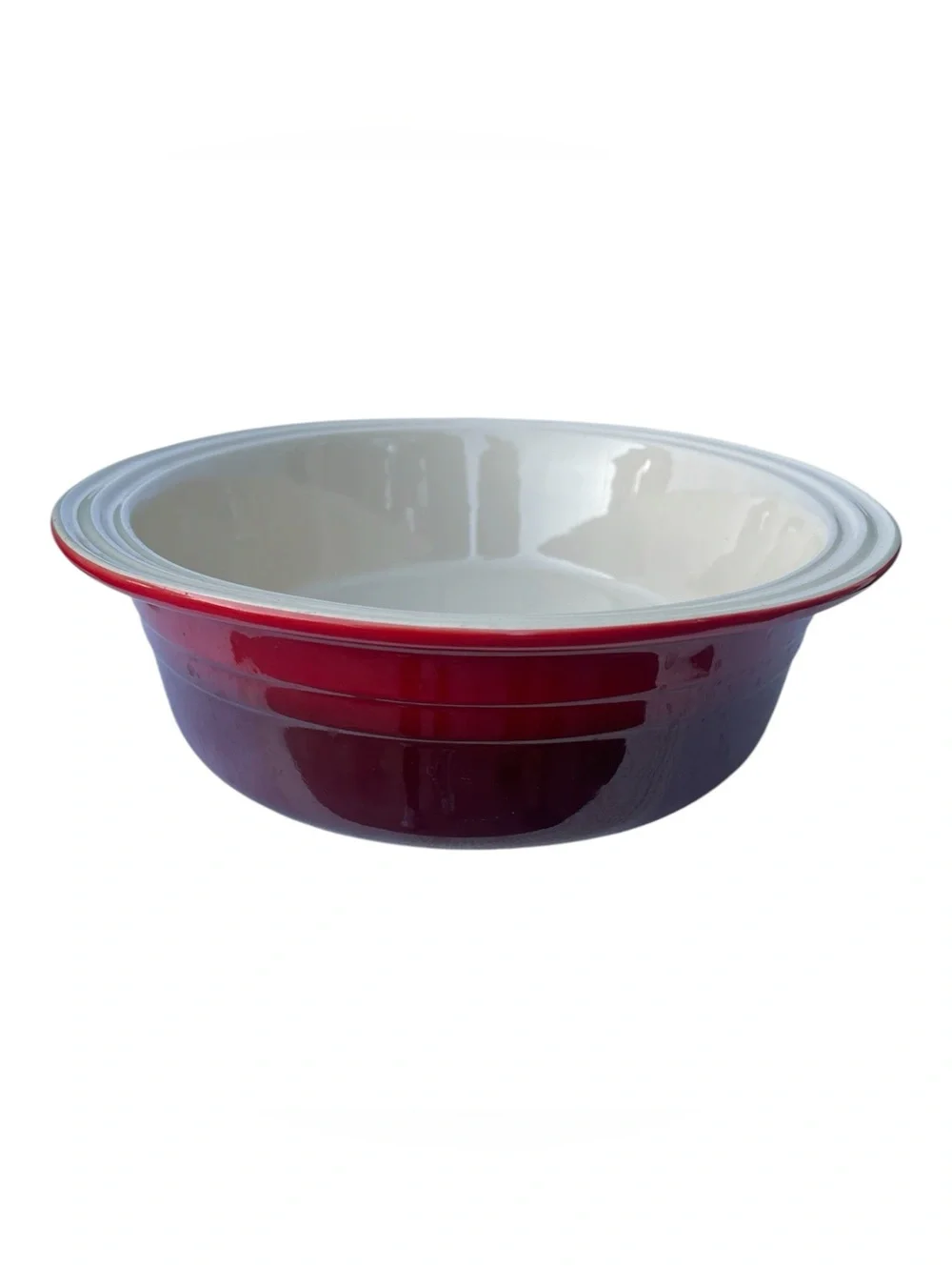Le Creuset Stoneware Heritage Oval Casserole Baking Dish Cherry Red 16